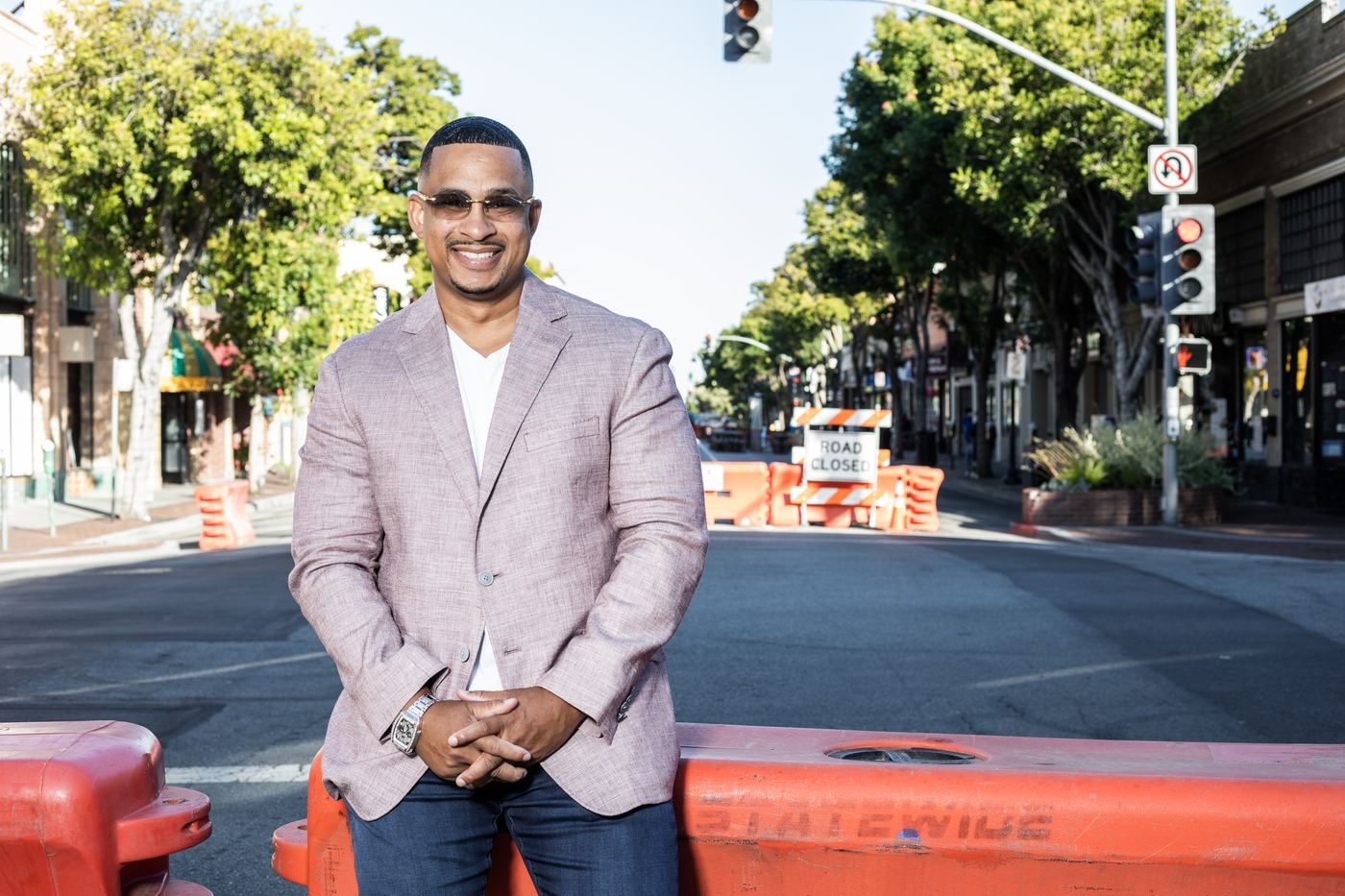 Odis D. James III on a city street